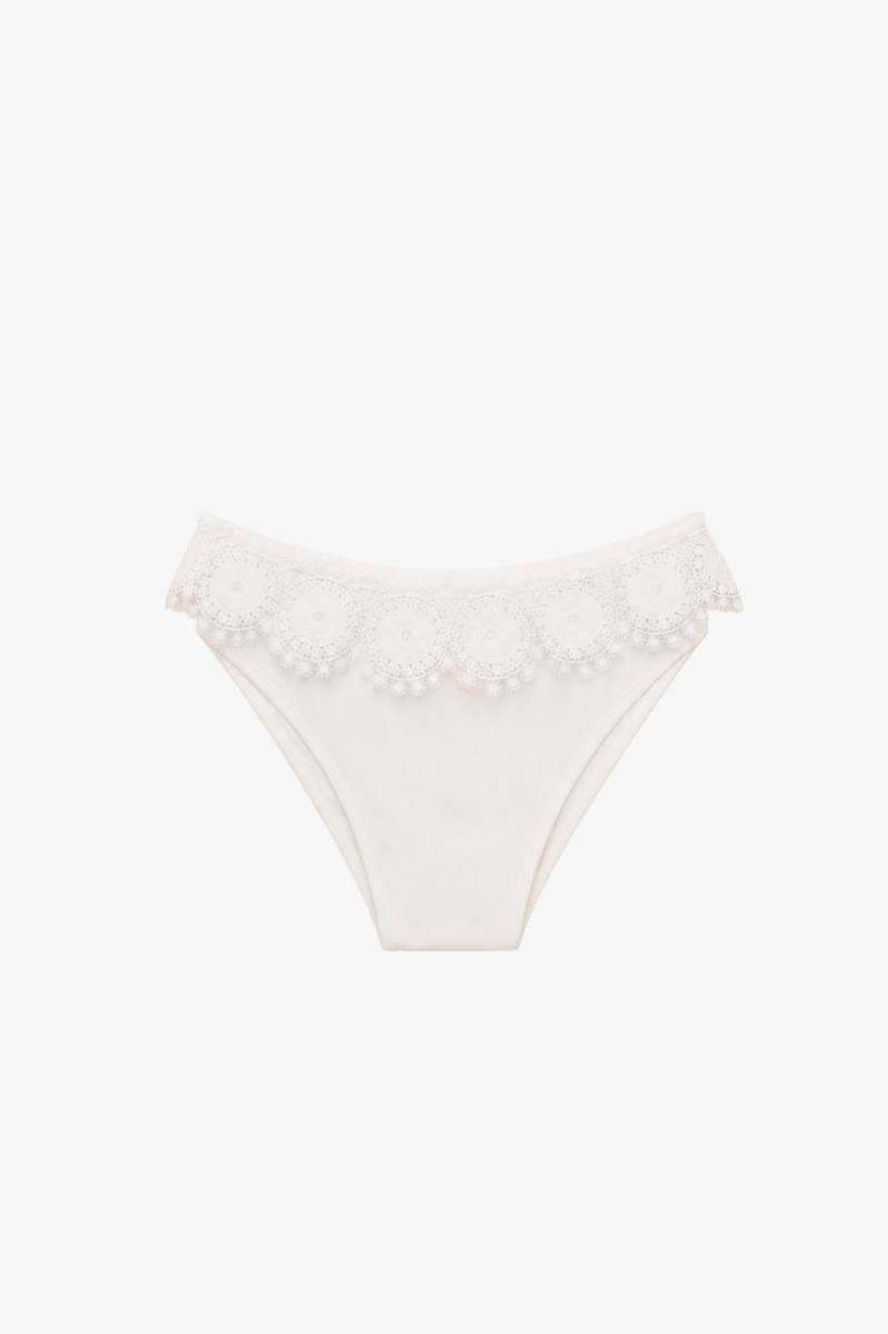 Calcinha Bikini ibiza Renda Hot Pants - Concha, S