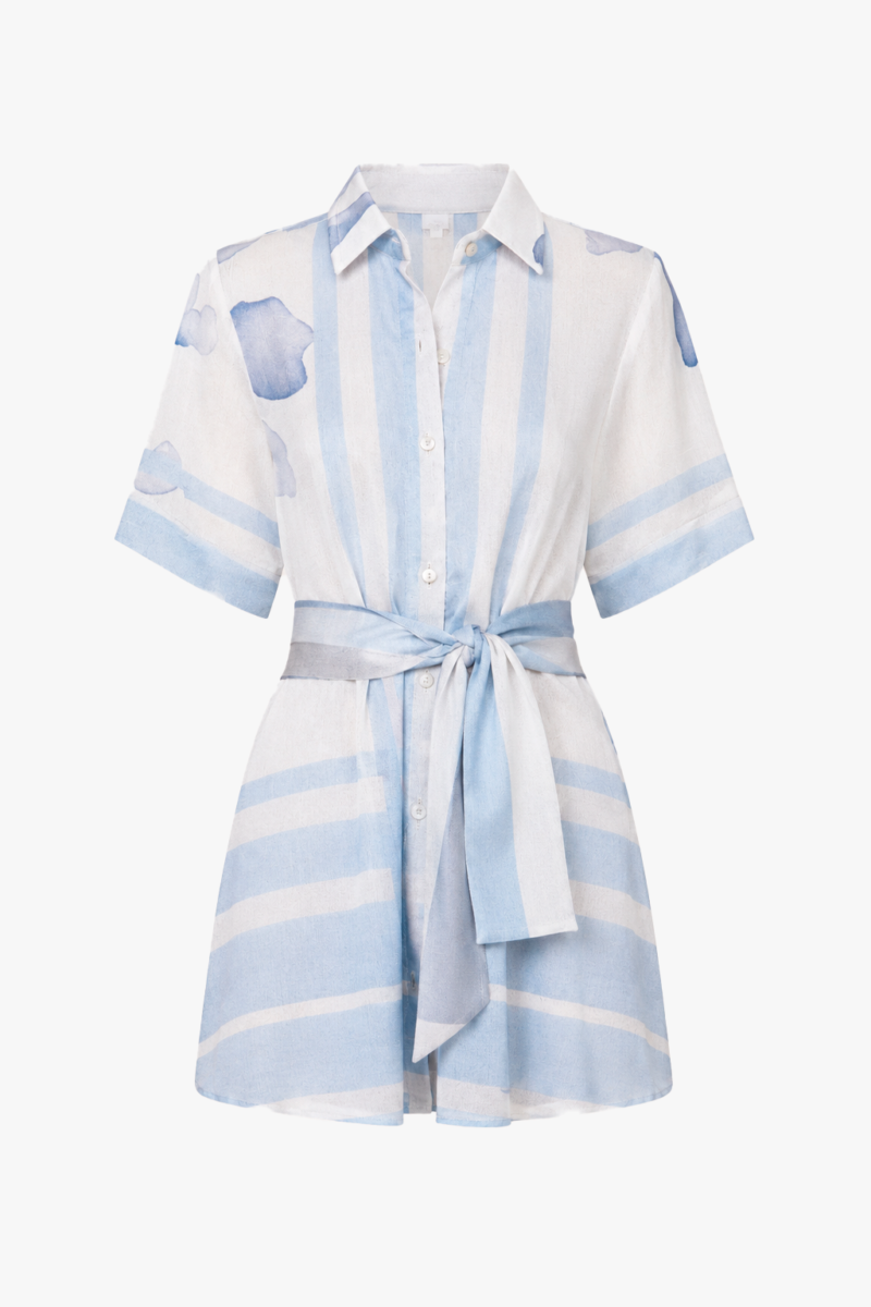 Camisa Lenço Coral - Estampa Azul, XS