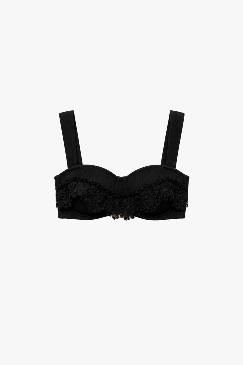 Top Bikini Ibiza Renda Meia Taça - Noite, S