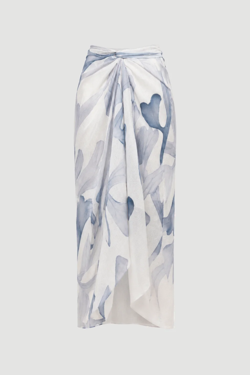 Coral Pareaux Scarf Skirt